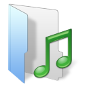 Folder Blue Music Icon